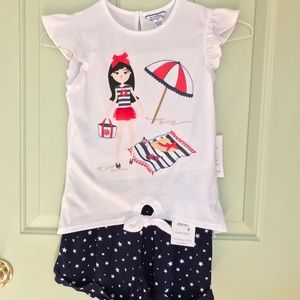 Discounted girls tee shirt and shorts